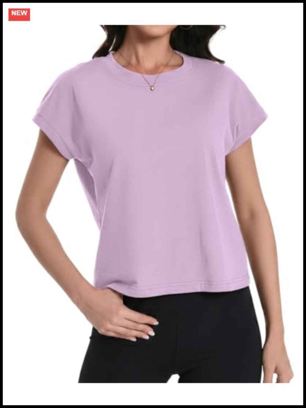 Women's Cotton Crop Top Cap Sleeve Boxy Fit Workout Casual Shirt